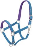 Tough 1 Nylon Padded Halter with Satin Hardware, Turquoise, Horse