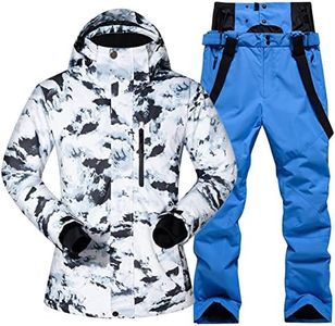 Men Ski Jacket Ski Pants Winter Warm Windproof Waterproof Outdoor Sports Snowboarding Ski Coat Trousers Ski Suit, shanqun+BU L