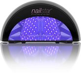 NailStar® Professional LED Nail Lamp Dryer for UV Gel Polish, Shellac, Acrylic & More – With Built-In Timers & Low Heat Emission – 3x Faster than UV Lamp Curing - Black