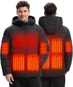 Men's Heated Jacket with Battery Included, Water-Repellent Heated Coat