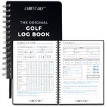 CADDENT GOLF Log Book - Wire-Bound Golf Notebook and Golf Scorecard Book - Golf Journal & Log Book - 150 Pages (Practice Log & Scorecard, Hardcover)