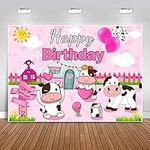 Sensfun Cow Birthday Party Backdrop