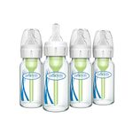 Dr. Brown’s Natural Flow® Anti-Colic Options+™ Narrow Glass Baby Bottles, 4-Pack, 4 oz /120 mL