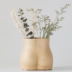 Body Vase Female Form, Butt Planter, Cheeky Flower Vases w/Drainage, Speckled Matte Nude Ceramic, Woman Booty Shaped Sculpture, Modern Boho Decor Plant Pot Feminist Cute Minimalist Chic Small Accent