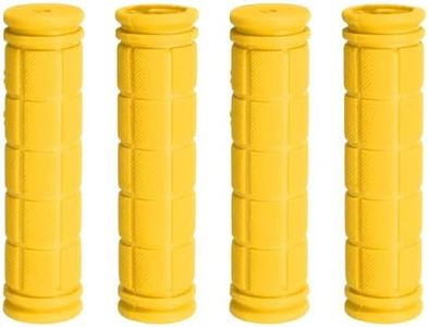 HARFINGTON 2 Pairs Bike Handlebar Grips Non-Slip Rubber Mushroom Bicycle Grips Fit 7/8" Handlebars for Mountain Road Foldable MTB BMX Scooter Cruiser Tricycle Wheelchair, Yellow