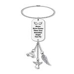 Guardian Angel Hanging Ornaments Car Pendant for Home Vehicle Drive Safe Gifts New Driver Gifts for Son Daughter Niece Nephew Driving License Gifts Sweet 16 Gifts Rearview Mirror Hanging Ornament