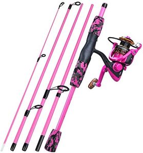 YONGZHI Spinning Fishing Rod,5-Piece Portable Fishing Pole and Reel Combo for Boys,Girls and Adults-R