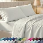 California Design Den Softest 100% Cotton Sheets, Twin Sheets Set, 400 Thread Count Sateen Bedding for Dorm Rooms & Adults, Deep Pocket Sheets, Cooling Sheets, Twin Bed Sheets - Ivory (Pale Tone)