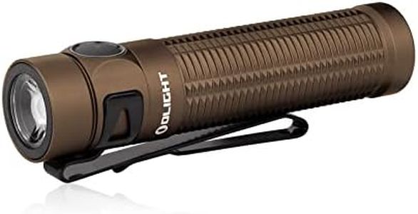 OLIGHT Baton 3 Pro 1500 Lumens EDC Rechargeable LED Torch,High Lumens Pocket Flashlight for Outdoors,Indoors and Emergency,Desert(Cool White Light: 5700~6700K)