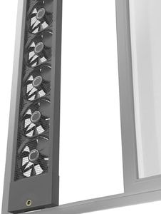 35.4-37.4 Inch Vertical Window Fan for Sliding Windows – Attach Firmly to Window Top and Bottom Frames Tool-Free Installation with Variable Speeds for Garages, Attics with Poor Airflow (Black)