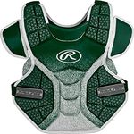 Rawlings Sporting Goods Softball Protective Velo Chest Protector, 13", Dark Green/White