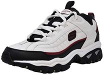 Skechers Men's Energy Afterburn White/Black/Red Road Running Shoes 9 W US