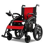 Horizon Mobility Mobile Wheelchair Electric Power Motorized Wheelchair Portable Folding Lightweight Electric Wheel Chair (RED)