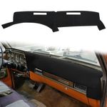 HanLanKa Dash Cover Mat Custom Fit for 1973-1980 Chevy Chevrolet C10 C20 C30 K10 K20 K30 Suburban K5 Blazer Pickup,GMC Jimmy C/K 15 25 35 1500 2500 Suburban Sierra,Dashboard Pad Carpet(73-80 Black)