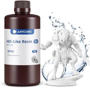 ANYCUBIC Water Washable ABS-Like 3D Printer Resin, High Toughness and Durability, High Precision and Easy to Post-Process, Low Odor, Wide Compatibility for All LCD Resin 3D Printers (White, 1kg)