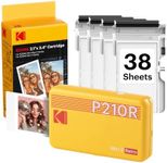 KODAK Mini 2 Retro 2x3 Portable Photo Printer, 38 Sheets, Bluetooth Smartphone Printer for iPhone & Android, Instant Color Prints, 4PASS Dye Sublimation, Yellow
