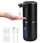 Gaethra Automatic Soap Dispenser, 380ml Touchless Soap Dispensers, Wall Mounted, Long Battery Life, USB-C Rechargeable, IPX5 Waterproof Automatic Dish Soap Dispenser for Kitchen and Bathroom