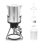 Red Mountain Valley 30 Qt. Outdoor Camping Fryer with Oil Drain Valve and Timer for Turkey, Large Outdoor Cooking Equipment for Turkey, Chicken Wings, Fish and Seafood