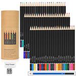 ABOUT SPACE Colour Pencils Kit (75 Pcs) With Shading Hb Pencil,Vinyl Eraser,Sharpener&Storage Box For Book Colouring,Blending,Sketching-Art Supplies For Beginners&Artists,Multicolor