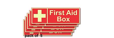 999Store office supplies sunboard First Aid Box sticker signage Sign Board Red 30X10Cm