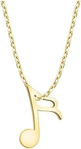 Sofia Milani - Collar para Mujeres en Plata de Ley 925 - Chapado en Oro - Colgante de Negra Musical - N0589