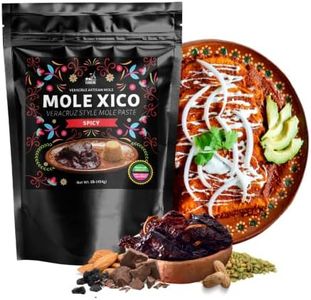 Yerbero - Authentic Artisan Mole Xico Veracruz 1.1 Lb (455gr) | Artesanal Mole Veracruzano (Sweet & Spicy Flavors) | Premium Quality Ingredients, All Natural, No GMO´s, No Additives. Imported From Veracruz Mexico. (Spicy Xico Mole)