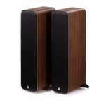 Q ACOUSTICS M40 Bluetooth Powered Floor standing Speakers HD Wireless Music Home Cinema Surround Sound System Walnut – Tweeter 22mm, Mid Bass/Driver 2x 125mm, Freq. Response 38 Hz – 22 kHz