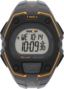 Timex Ironman - Reloj clasico digital para hombre de 45mm con correa de resina gris TW5M48500