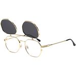 Dollger Retro Sunglasses for Women Men Steampunk Sunglasses Flip Up Sunglasses Metal Frame Sun Glasses UV Protection