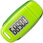 Gzvxuny 3D Walking Pedometer with LED Backlight, USB Rechargable Step Counter with Removable Clip and Lanyard, Accurately Track Steps for Men Women (Green)