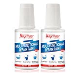 Nayrmaer Bathtub Repair Paint, 30ml White Bathroom Paint for Repairing Scratches, Marks and Stains, Enamel Paint for Kitchen, Sink