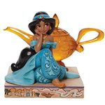 Enesco Jim Shore Disney traditions Jasmine and Genie Lamp Figurine, 5.25in H