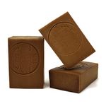 Aleppo Soap Bar with Olive Oil and 70% of Laurel Oil – Original Recipe - Handmade and Organic - Natural Soap Bar Suitable for Sensitive Skins – Ideal as Body Soap and Shampoo – 3 Soaps