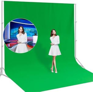 BEIYANG 10 Ft x 20 Ft Photography Backdrop Green Screen, Green Background Non-Reflective Fabric Wrinkle Resistance Photo Background for Photo Studio Shooting Props