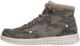 Hey Dude Bradley - Men's Boots - Moccasin Style - Woodland Camo - Lightweight Comfort - Eco-Sustainable Leather - Memory Foam Insole - Size AU 8