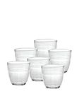 Duralex Made in France Gigogne Glass Tumbler Drinking Glasses, 5.75 Ounce - Set of 6, Clear