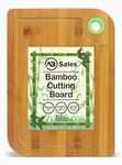 AB SALES Bamboo Chopping Board with with Hanging Hole and Groove, Durable Double Sided Worktop, for Vegetables, Bread, Fruits, Brown, 34 X 24 X 1 cm