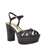 Guess Women's Haylo Heeled Sandal, Black, 5 UK