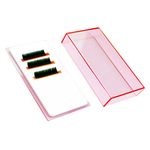 Eyelash Grafting Pallet with Cover, Dust-proof Acrylic Lash Tile holder, Eyelash Extensions Storage Gasket Pads for Salon Beauty Artist (Transparent Pink S)