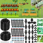 250FT Drip Irrigation Kit – 2025 New Quick-Connect Micro Irrigation System with 50FT 1/2'' Tubing, Locking Nozzle Emitters, Adjustable Misting Sprayers for Gardens, Lawns, Raised Beds and Greenhouses