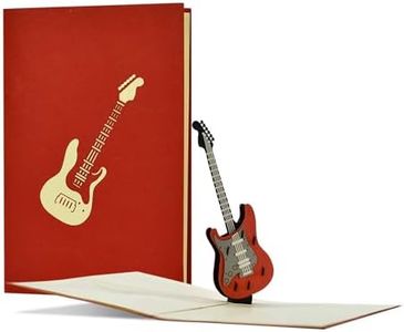 Biglietto di compleanno rock con chitarra elettrica pop-up 3D, H23
