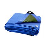 ANSIO Tarpaulin 1.5m x 6m / 5ft x 20ft Tarpaulin Waterproof Sheet 90g/m² - Blue/Green