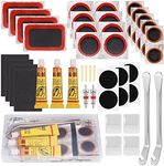 Hejo 48 PCS Bike Tyre Repair Kit, 22 PCS Tyre Patch with 6 PCS Self-Adhesive Bicycle Patch＆ 12 PCS Other Repair Tools for All Bicycles