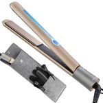 NITION Ceramic Tourmaline Hair Straighteners LCD Flat Iron MCH 10s Fast Heating Up. 1" Smooth 3D Floating Plate Healthy Home Straightening Tools. Travel Pouch. Dual Voltage. Elegant Gift Box