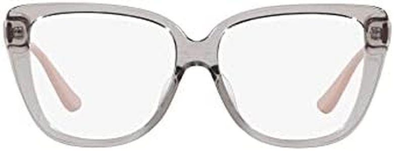Vogue Eyewear Women's Vo5413f Low Bridge Fit Butterfly Prescription Eyewear Frames, Transparent Grey/Demo Lens, 54 mm