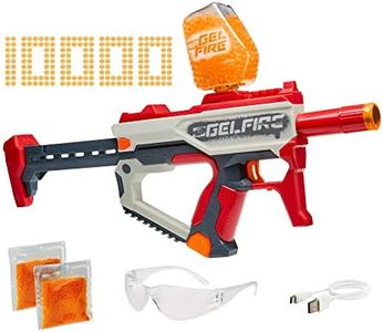 Hasbro Nerf Pro Gelfire Mythic Full Auto Blaster & 10,000 Gelfire Rounds, 800 Round Hopper, Rechargeable Battery, Eyewear, Ages 14 & Up (F7267)