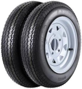 GarveeTech 4.80-12 4.80x12 480-12 4.80-12 Tires with 12'' Rims, 2 Pack 4.80-12 Tire 5 Lug on 4.5'', Load Range C 6PR, Muti Function Lawn Mower Tire & Tractor Turf Tire & Boat Tire
