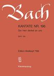 Cantata BWV 196 - Der Herr denket an uns - Wedding - soloists, mixed choir and orchestra - vocal/piano score - (EB 7196)