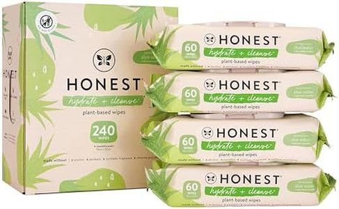 The Honest Company Hydrate + Cleanse Naturally Scented Wipes | Cleansing Multi-Tasking Wipes | 99% Water, Plant-Based, Hypoallergenic | Aloe + Cucumber, 240 Count