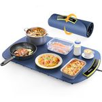 Electric Warming Tray - Upgraded 8 TEMP Setting Food Warming Mat, Full-surface Heat in 5s, 4 Hours Auto-off, Child Safety Lock, Foldable Food Warmers for Buffet Server Party, 65 * 40 * 1.5cm